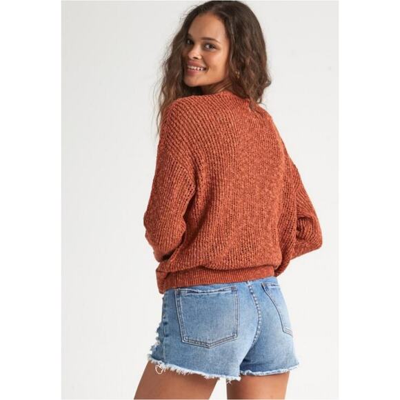 Billabong rust wrap sweater sz L - Picture 2 of 10